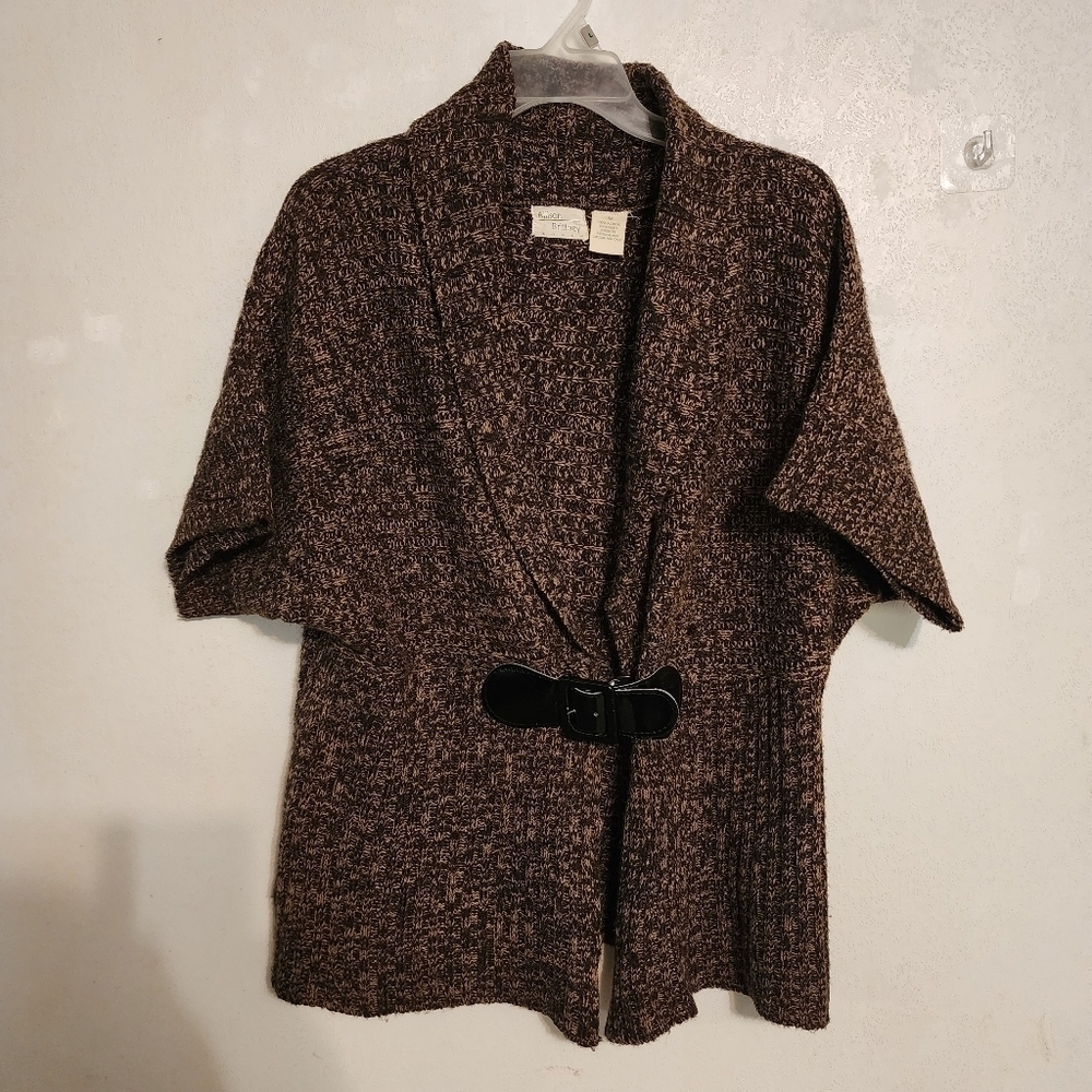 Allison Brittney Short Sleeve Buckle Cardigan Size 3X